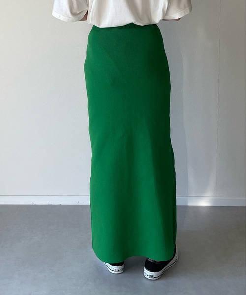 y/m by misato（イムバイミサト）の「総針タイトスカート（スカート・レディース・ブラック/グリーン/レッド・FREE）」の21枚目の写真