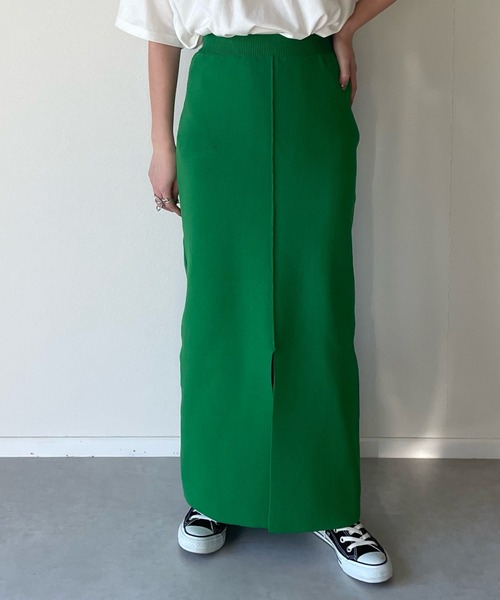 y/m by misato（イムバイミサト）の「総針タイトスカート（スカート・レディース・ブラック/グリーン/レッド・FREE）」の19枚目の写真