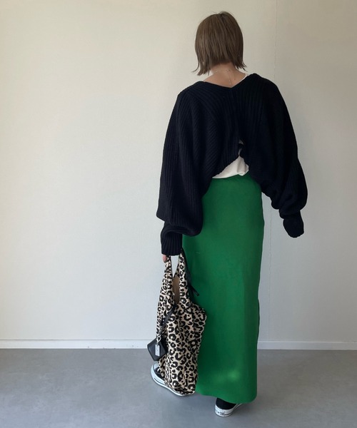 y/m by misato（イムバイミサト）の「総針タイトスカート（スカート・レディース・ブラック/グリーン/レッド・FREE）」の17枚目の写真