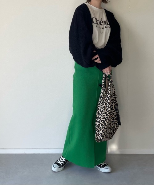 y/m by misato（イムバイミサト）の「総針タイトスカート（スカート・レディース・ブラック/グリーン/レッド・FREE）」の15枚目の写真