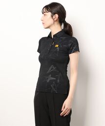 LOUDMOUTH/ラウドマウス ゴルフウェア エンボス柄 吸汗速乾 UVカット 接触冷感 ボタンダウン 半袖 ポロシャツ