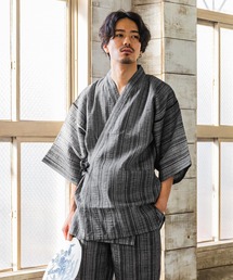 KIMONOMACHI（キモノマチ）の「メンズ 綿麻甚平 S/M/L/LL/3L/4L 父の日ギフト お祭り 花火大会 父の日 プレゼント ギフト（浴衣）」