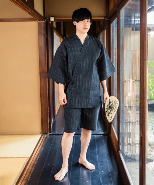 メンズ 綿麻甚平 S/M/L/LL/3L/4L（浴衣）｜KIMONOMACHI（キモノマチ）