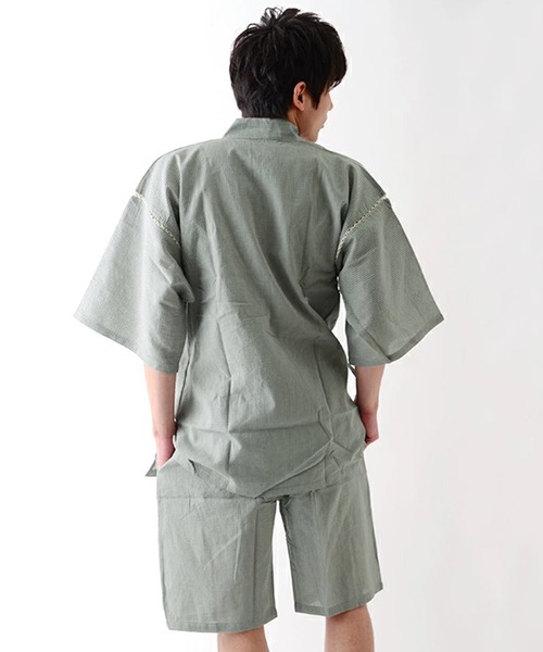 メンズ 綿麻甚平 S/M/L/LL/3L/4L（浴衣）｜KIMONOMACHI（キモノマチ）