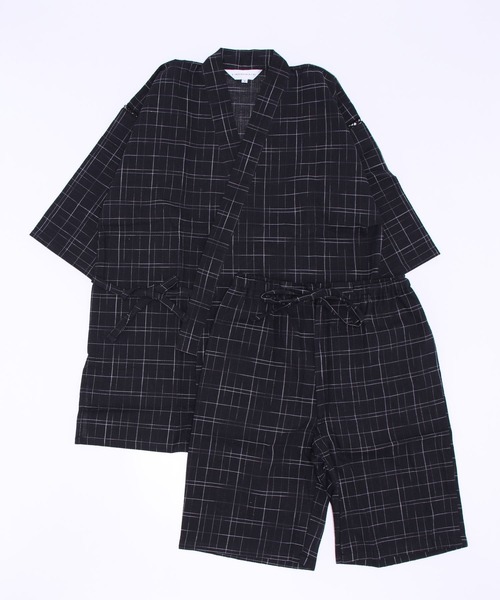 メンズ 綿麻甚平 S/M/L/LL/3L/4L（浴衣）｜KIMONOMACHI（キモノマチ）