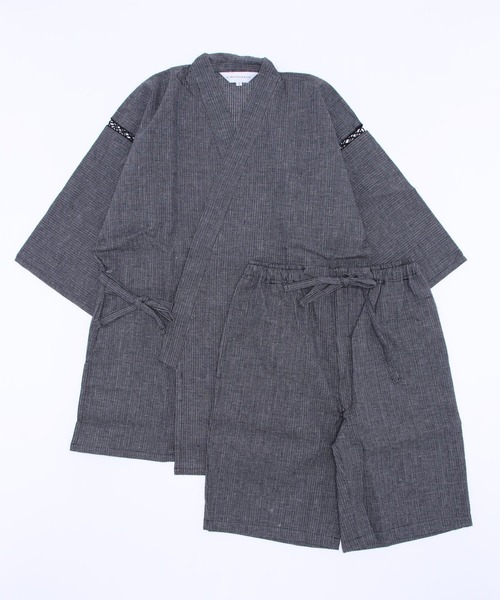 メンズ 綿麻甚平 S/M/L/LL/3L/4L（浴衣）｜KIMONOMACHI（キモノマチ）