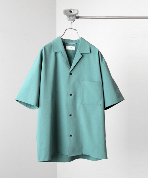 417 EDIFICE(フォーワンセブンエディフィス)の「【Reflax / リフラクス】オープンカラーシャツ(シャツ/ブラウス・メンズ・グレー/グレー系その他/ベージュ/グリーン/ネイビー/イエロー・SMALL/MEDIUM/LARGE/X-LARGE)」の5枚目の写真