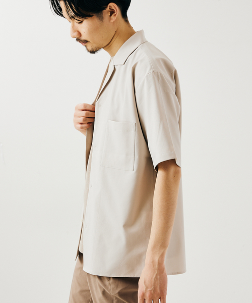 417 EDIFICE(フォーワンセブンエディフィス)の「【Reflax / リフラクス】オープンカラーシャツ(シャツ/ブラウス・メンズ・グレー/グレー系その他/ベージュ/グリーン/ネイビー/イエロー・SMALL/MEDIUM/LARGE/X-LARGE)」の15枚目の写真