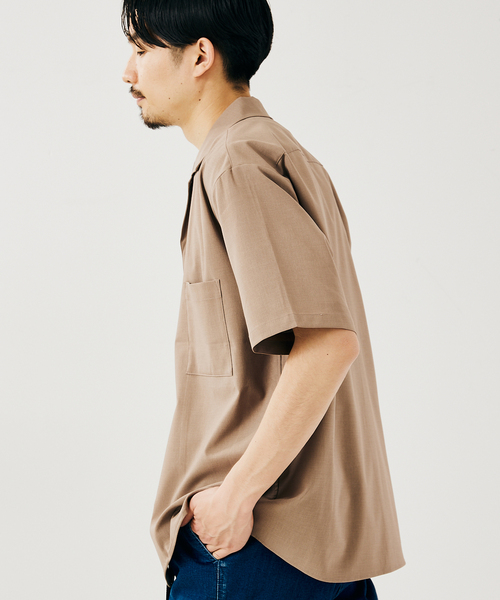 417 EDIFICE(フォーワンセブンエディフィス)の「【Reflax / リフラクス】オープンカラーシャツ(シャツ/ブラウス・メンズ・グレー/グレー系その他/ベージュ/グリーン/ネイビー/イエロー・SMALL/MEDIUM/LARGE/X-LARGE)」の18枚目の写真