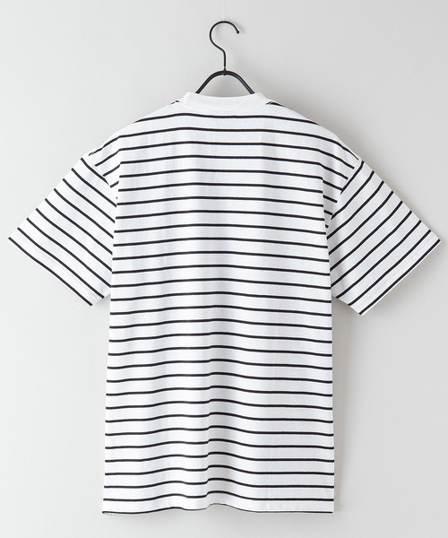 OUTDOOR PRODUCTS APPAREL（アウトドアプロダクツアパレル）の「ヘビーオンス　ボーダーTシャツ（Tシャツ/カットソー・メンズ・ブラック/ネイビー・X-LARGE/MEDIUM/LARGE）」の9枚目の写真