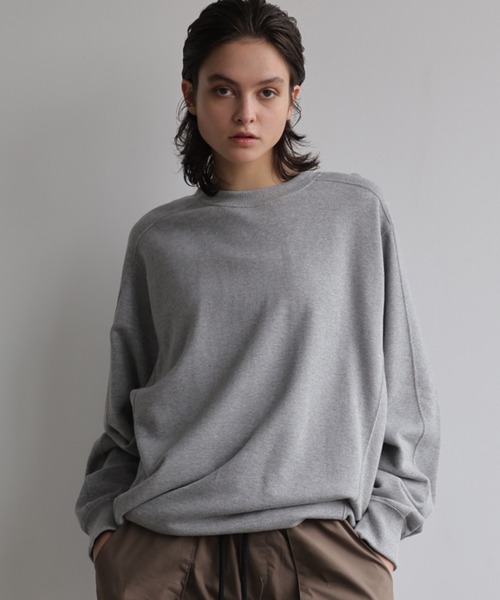 OFAKIND(オフアカインド)の「OFAKIND / BIGシルエットプルオーバー(Tシャツ/カットソー・レディース・オフホワイト/グレー/モカ・0/1/2)」の2枚目の写真
