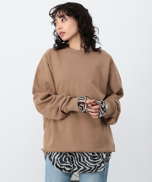 OFAKIND(オフアカインド)の「OFAKIND / BIGシルエットプルオーバー(Tシャツ/カットソー・レディース・オフホワイト/グレー/モカ・0/1/2)」の5枚目の写真
