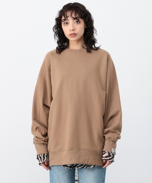 OFAKIND(オフアカインド)の「OFAKIND / BIGシルエットプルオーバー(Tシャツ/カットソー・レディース・オフホワイト/グレー/モカ・0/1/2)」の6枚目の写真