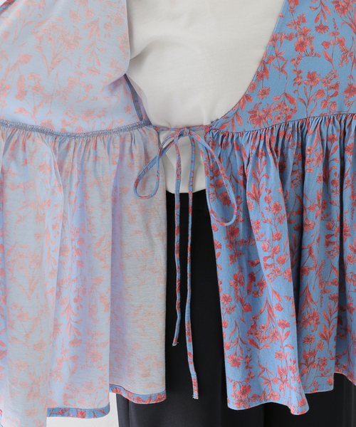 SLOBE IENA(スローブイエナ)の「【MEYAME / メヤメ】 FLOWER CACHE COEUR(Tシャツ/カットソー・レディース・ブルー・FREE)」の12枚目の写真