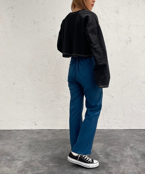 apres jour mignon(アプレジュールミニョン)の「ステッチロンT【ZOZOTOWN限定アイテム】(Tシャツ/カットソー・レディース・ブルー/ブラック/オフホワイト・X-LARGE/フリー)」の14枚目の写真