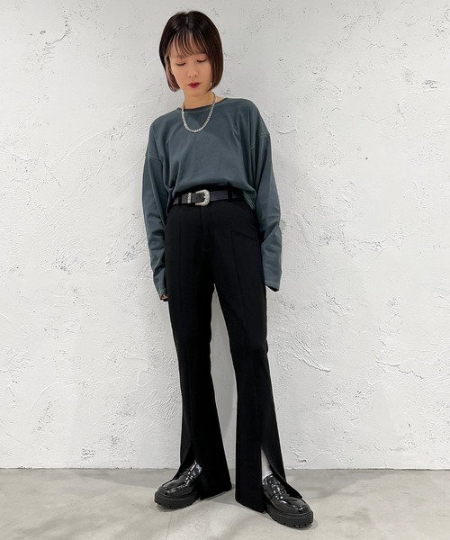 apres jour mignon(アプレジュールミニョン)の「ステッチロンT【ZOZOTOWN限定アイテム】(Tシャツ/カットソー・レディース・ブルー/ブラック/オフホワイト・X-LARGE/フリー)」の19枚目の写真