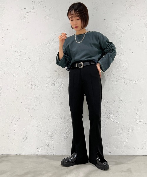 apres jour mignon(アプレジュールミニョン)の「ステッチロンT【ZOZOTOWN限定アイテム】(Tシャツ/カットソー・レディース・ブルー/ブラック/オフホワイト・X-LARGE/フリー)」の20枚目の写真