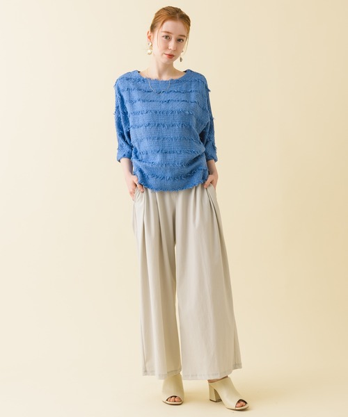 malla（マーラ）の「malla ストレッチワイドパンツ（その他パンツ・レディース・ホワイト/ブルー・FREE）」の20枚目の写真