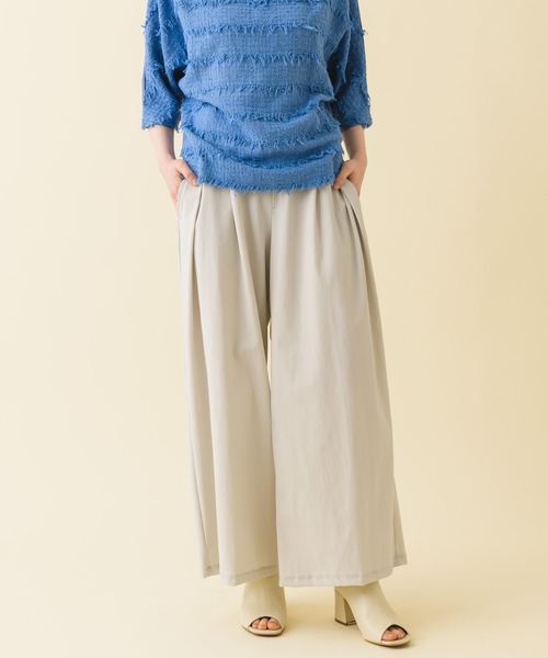 malla（マーラ）の「malla ストレッチワイドパンツ（その他パンツ・レディース・ホワイト/ブルー・FREE）」の11枚目の写真