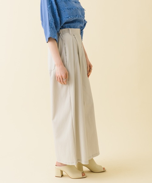 malla（マーラ）の「malla ストレッチワイドパンツ（その他パンツ・レディース・ホワイト/ブルー・FREE）」の7枚目の写真