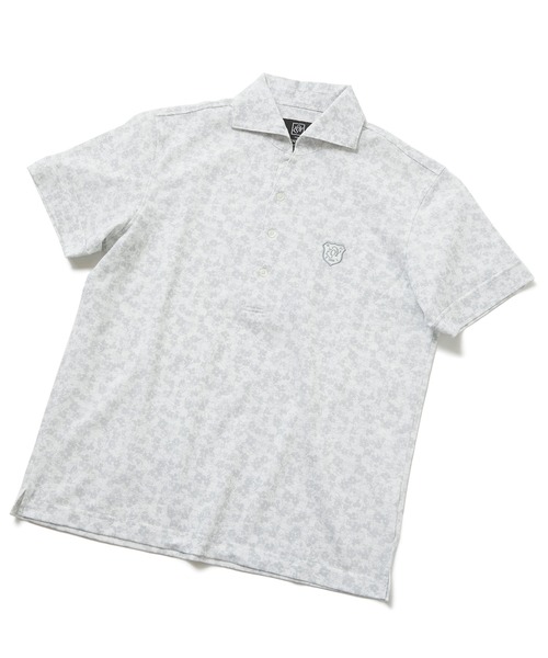 MEN'S BIGI(メンズビギ)の「<ZOY/ゾーイ>DRYMASTER スモールフラワー鹿の子カットソー made in japan(ポロシャツ・メンズ・ネイビー/グレー・01/02/03)」の7枚目の写真