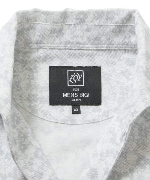 MEN'S BIGI(メンズビギ)の「<ZOY/ゾーイ>DRYMASTER スモールフラワー鹿の子カットソー made in japan(ポロシャツ・メンズ・ネイビー/グレー・01/02/03)」の11枚目の写真