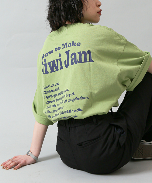 Oriens JOURNAL STANDARD（オリエンス ジャーナルスタンダード）の「Make Jam Tee（Tシャツ/カットソー・レディース・ホワイト/ブラック/グリーン・MEDIUM/LARGE）」の3枚目の写真