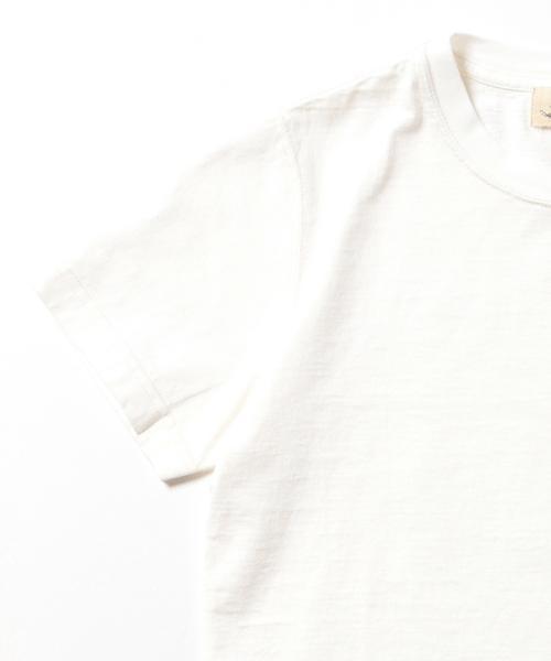 REMI RELIEF（レミレリーフ）の「REMI RELIEF×Ray BEAMS / 別注ポケット T（Tシャツ/カットソー・レディース・オフホワイト/グリーン系その他/ネイビー・ONE SIZE）」の4枚目の写真