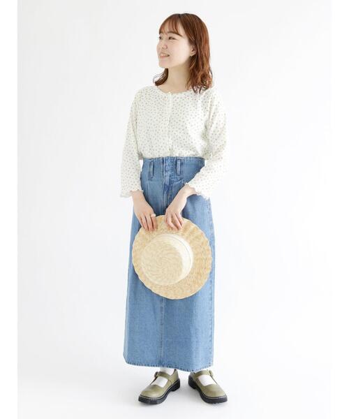 ehka sopo（エヘカソポ）の「デニムタイトスカート（デニムスカート・レディース・サックスブルー/グレー/ブルー・ﾌﾘ-）」の7枚目の写真