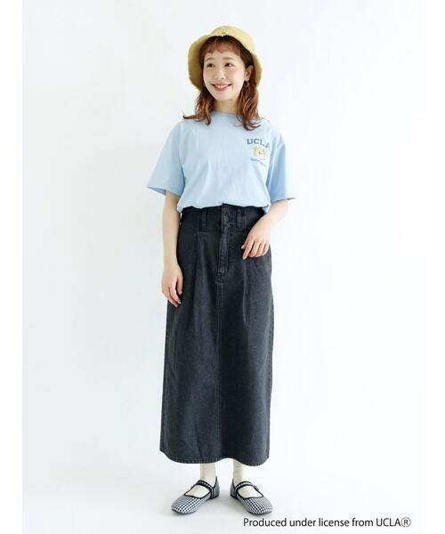 ehka sopo（エヘカソポ）の「デニムタイトスカート（デニムスカート・レディース・サックスブルー/グレー/ブルー・ﾌﾘ-）」の10枚目の写真