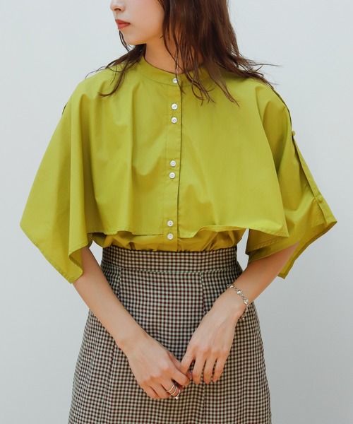 Birthday room（バースデイルーム）の「２WAYケープブラウス（シャツ/ブラウス・レディース・オフホワイト/ピンク/ライム・FREE）」の3枚目の写真