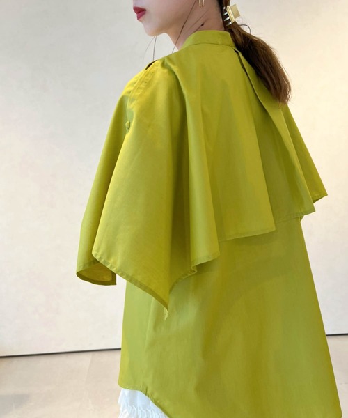 Birthday room（バースデイルーム）の「２WAYケープブラウス（シャツ/ブラウス・レディース・オフホワイト/ピンク/ライム・FREE）」の5枚目の写真