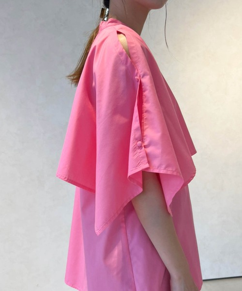 Birthday room（バースデイルーム）の「２WAYケープブラウス（シャツ/ブラウス・レディース・オフホワイト/ピンク/ライム・FREE）」の11枚目の写真