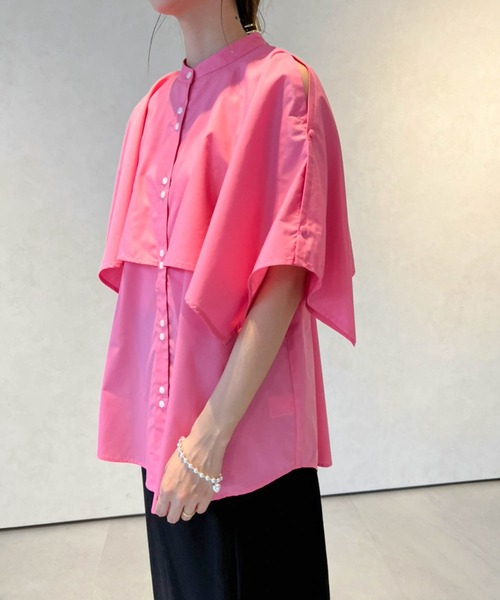 Birthday room（バースデイルーム）の「２WAYケープブラウス（シャツ/ブラウス・レディース・オフホワイト/ピンク/ライム・FREE）」の12枚目の写真