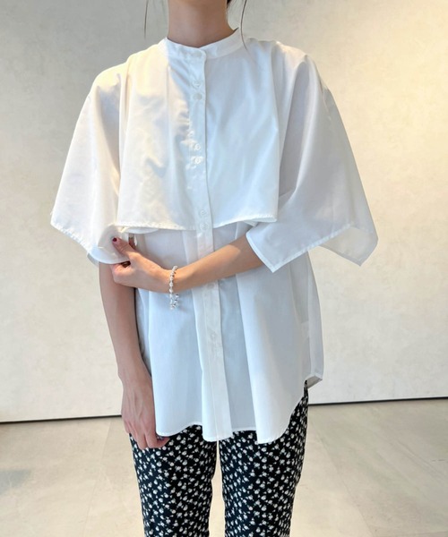 Birthday room（バースデイルーム）の「２WAYケープブラウス（シャツ/ブラウス・レディース・オフホワイト/ピンク/ライム・FREE）」の15枚目の写真