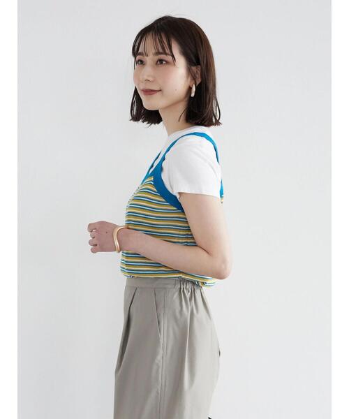 Green　Parks（グリーンパークス）の「アソート柄ニットタンク＊（タンクトップ・レディース・その他7/ストライプ・FREE）」の20枚目の写真