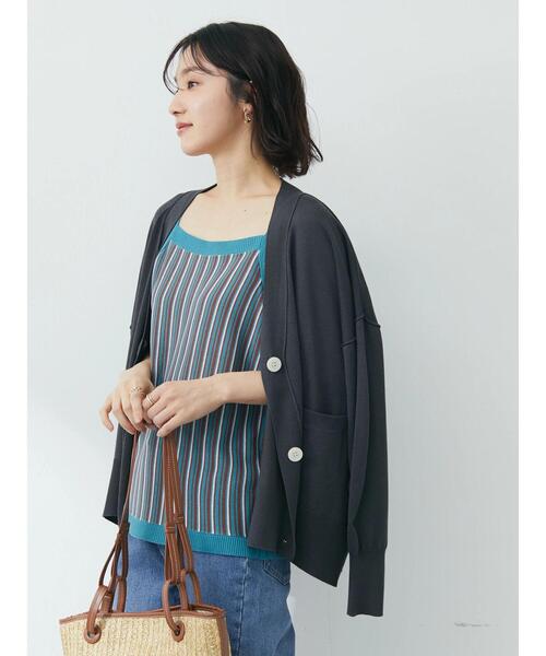 Green　Parks（グリーンパークス）の「アソート柄ニットタンク＊（タンクトップ・レディース・その他7/ストライプ・FREE）」の6枚目の写真