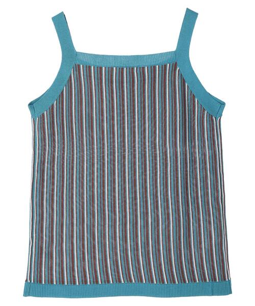 Green　Parks（グリーンパークス）の「アソート柄ニットタンク＊（タンクトップ・レディース・その他7/ストライプ・FREE）」の12枚目の写真