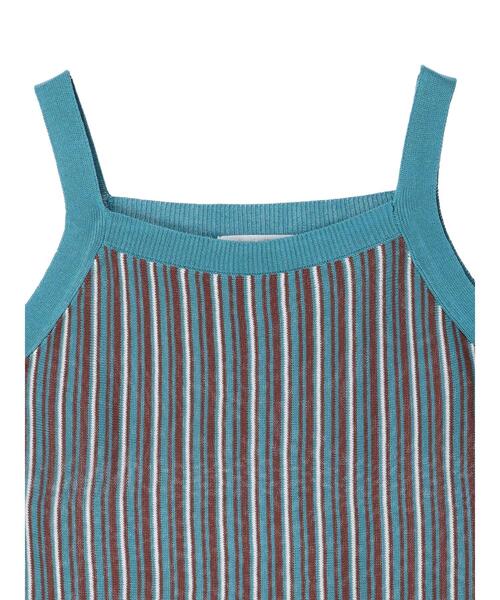 Green　Parks（グリーンパークス）の「アソート柄ニットタンク＊（タンクトップ・レディース・その他7/ストライプ・FREE）」の4枚目の写真