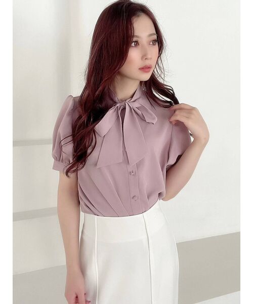 RESEXXY（リゼクシー）の「ボウタイパフブラウス（シャツ/ブラウス・レディース・アイボリー/ピンク/ブルー/その他1/ブラック・FREE）」の11枚目の写真