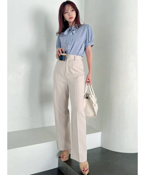 RESEXXY（リゼクシー）の「ボウタイパフブラウス（シャツ/ブラウス・レディース・アイボリー/ピンク/ブルー/その他1/ブラック・FREE）」の7枚目の写真