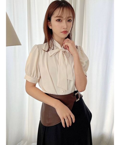 RESEXXY（リゼクシー）の「ボウタイパフブラウス（シャツ/ブラウス・レディース・アイボリー/ピンク/ブルー/その他1/ブラック・FREE）」の17枚目の写真