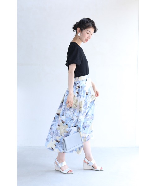 cawaii(カワイイ)の「(黒)チュールを重ねたパフスリーブのTシャツトップス(Tシャツ/カットソー・レディース・ブラック・FREE)」の15枚目の写真
