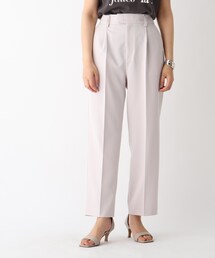 ◆リネンブレンドツイル テーパードパンツ【WEB限定サイズ】