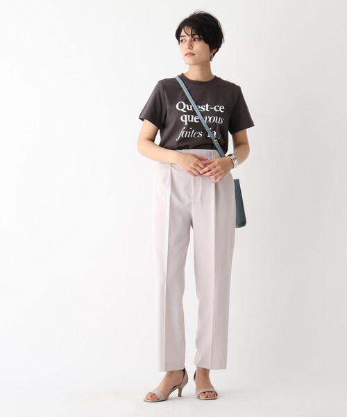 OPAQUE.CLIP(オペークドットクリップ)の「◆リネンブレンドツイル テーパードパンツ【WEB限定サイズ】(その他パンツ・レディース・オフホワイト/ダークネイビー・40/38/42/36)」の9枚目の写真