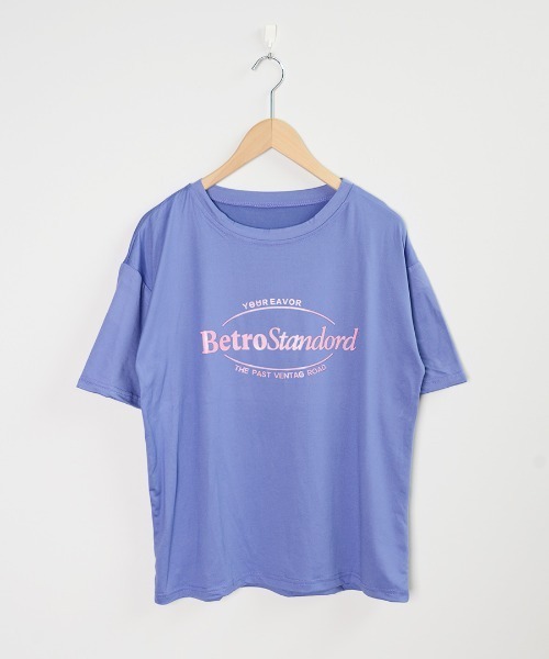 shopnikoniko(ショップニコニコ)の「ビックシルエットレタリング半袖Tシャツ(Tシャツ/カットソー・レディース・ホワイト/ピンク/ブルー・フリー)」の16枚目の写真