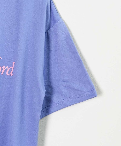 shopnikoniko(ショップニコニコ)の「ビックシルエットレタリング半袖Tシャツ(Tシャツ/カットソー・レディース・ホワイト/ピンク/ブルー・フリー)」の4枚目の写真