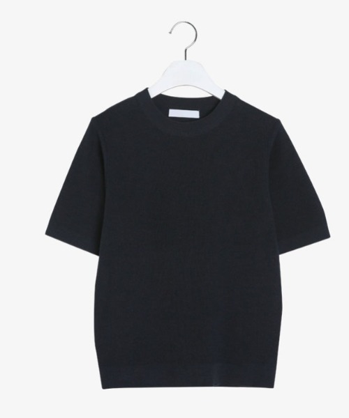 SONA（ソナ）の「SONYUNARA サマーラウンドネック半袖ニット（ニット/セーター・レディース・ブラック/ベージュ/ネイビー/オリーブ/ピンク/イエロー/オレンジ/インディゴブルー/グリーン/アイボリー/スモークピンク/コーラル・FREE）」の7枚目の写真