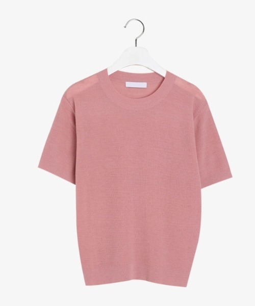 SONA（ソナ）の「SONYUNARA サマーラウンドネック半袖ニット（ニット/セーター・レディース・ブラック/ベージュ/ネイビー/オリーブ/ピンク/イエロー/オレンジ/インディゴブルー/グリーン/アイボリー/スモークピンク/コーラル・FREE）」の11枚目の写真