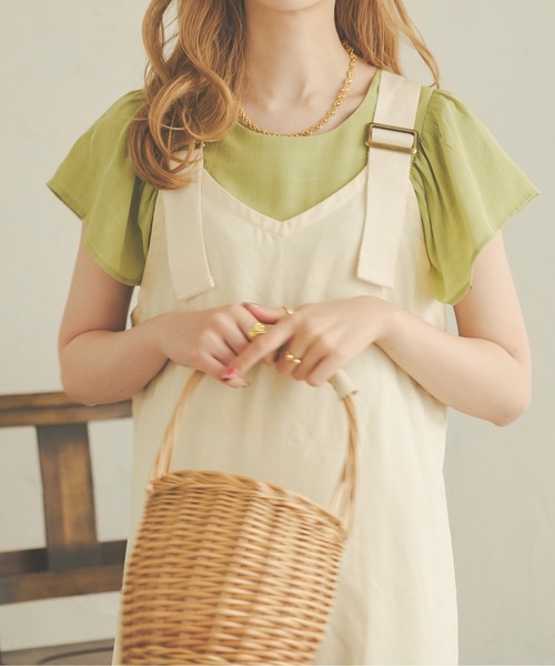 Ambre Neige(アンブルネージュ)の「2WAYラッフルチュニックブラウス/WEB/EC限定商品(シャツ/ブラウス・レディース・オフホワイト/ライトグリーン/ライトベージュ・FREE)」の1枚目の写真